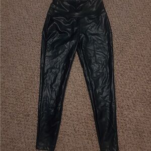 Zenana Outfitters Black Leather Look Pants